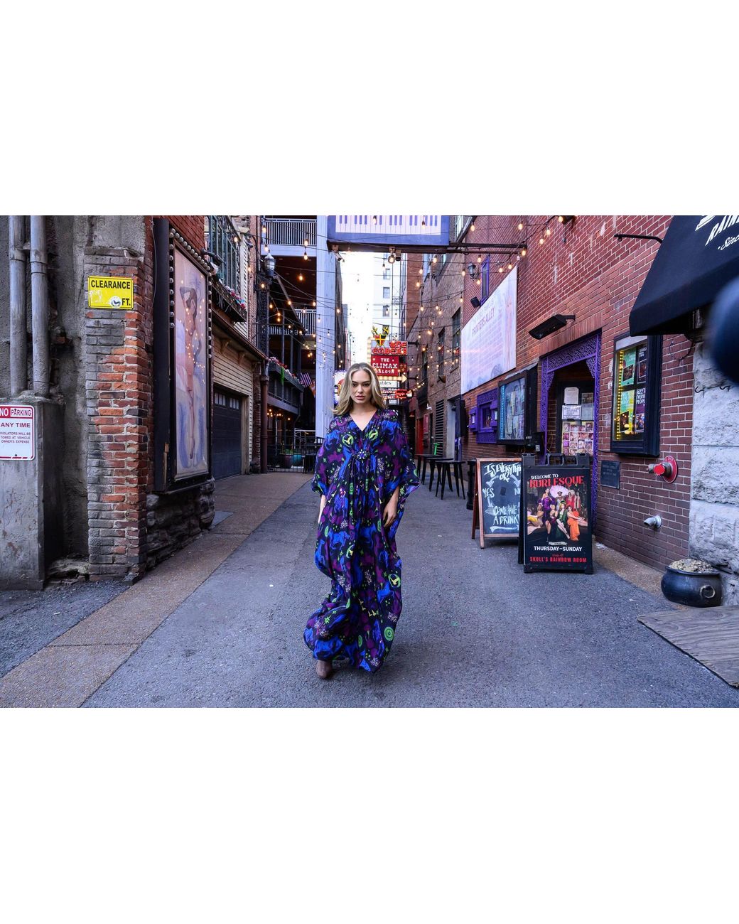 Any Old Iron Blue Multicolored Cowgirls Are Forever Beaded Dress