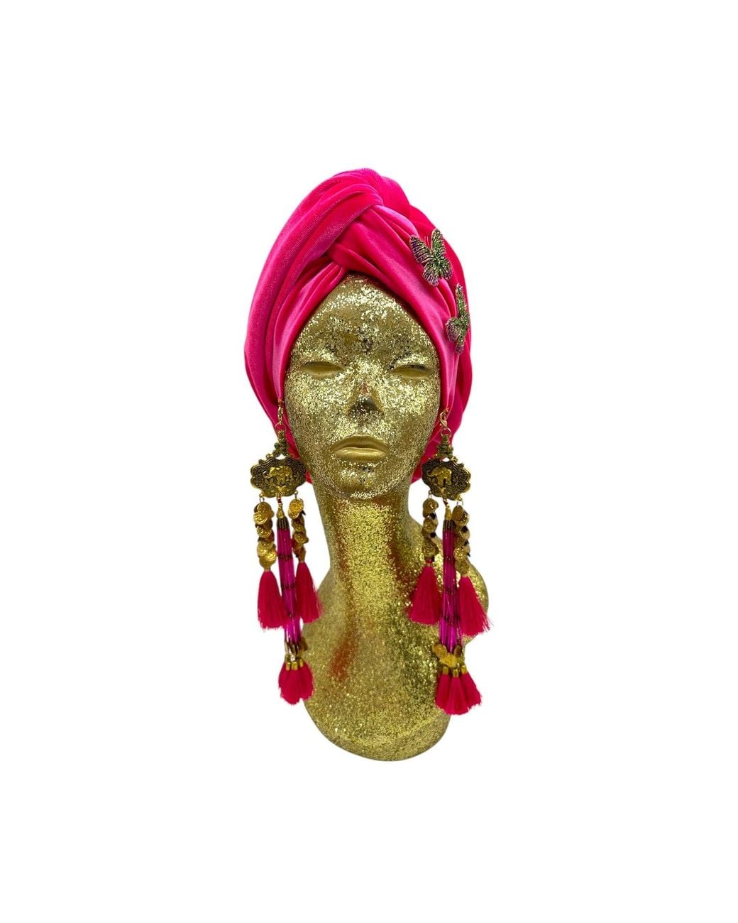 Julia Clancey Pink Dolly Butterfly's Dream Turban