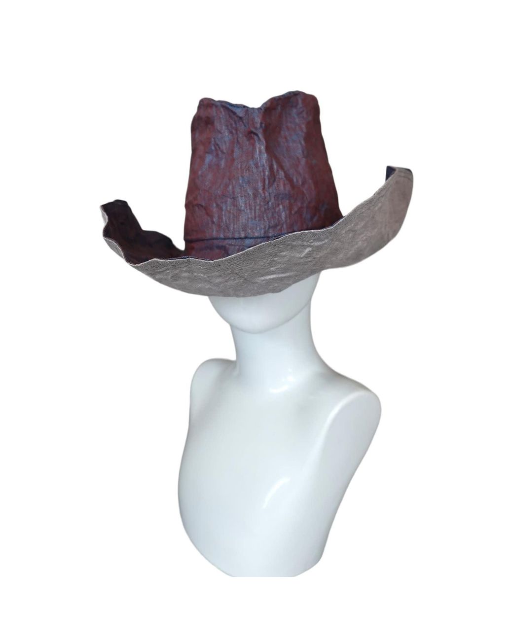 Romer Millinery Purple Morphy Moldable Wide Brim Linen Travel Hat