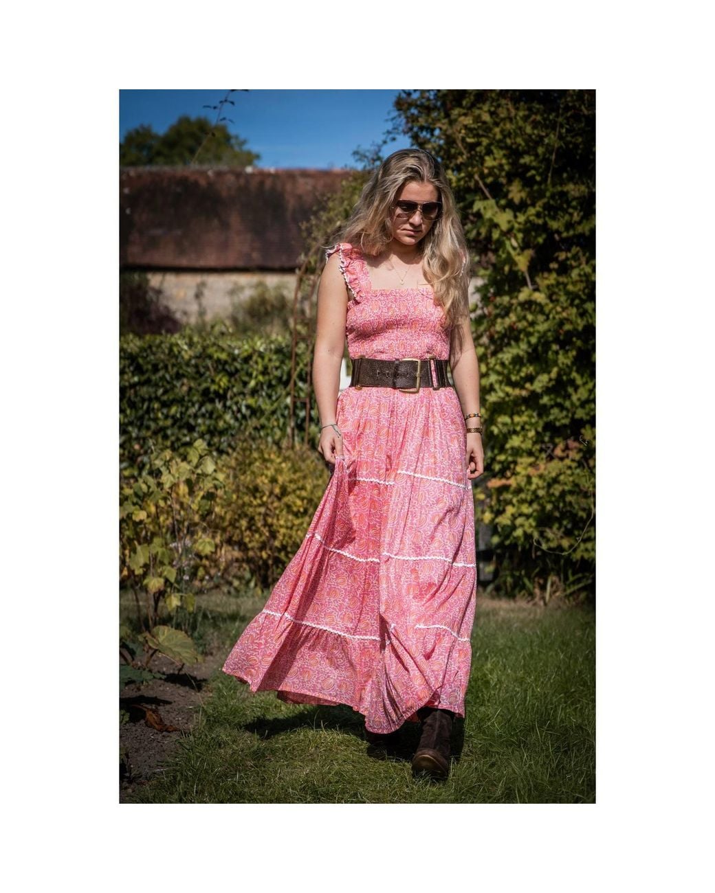 Jago's Tribe Pink Sunset Bloom Dress
