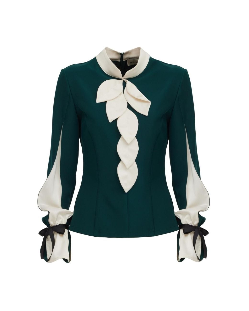 Julia Allert Green Elegant Fitted Blouse – Emerald