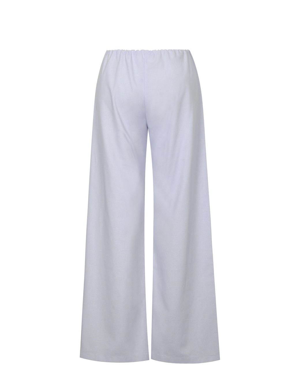 Miss Circle New York White Laureen Linen Straight Pants