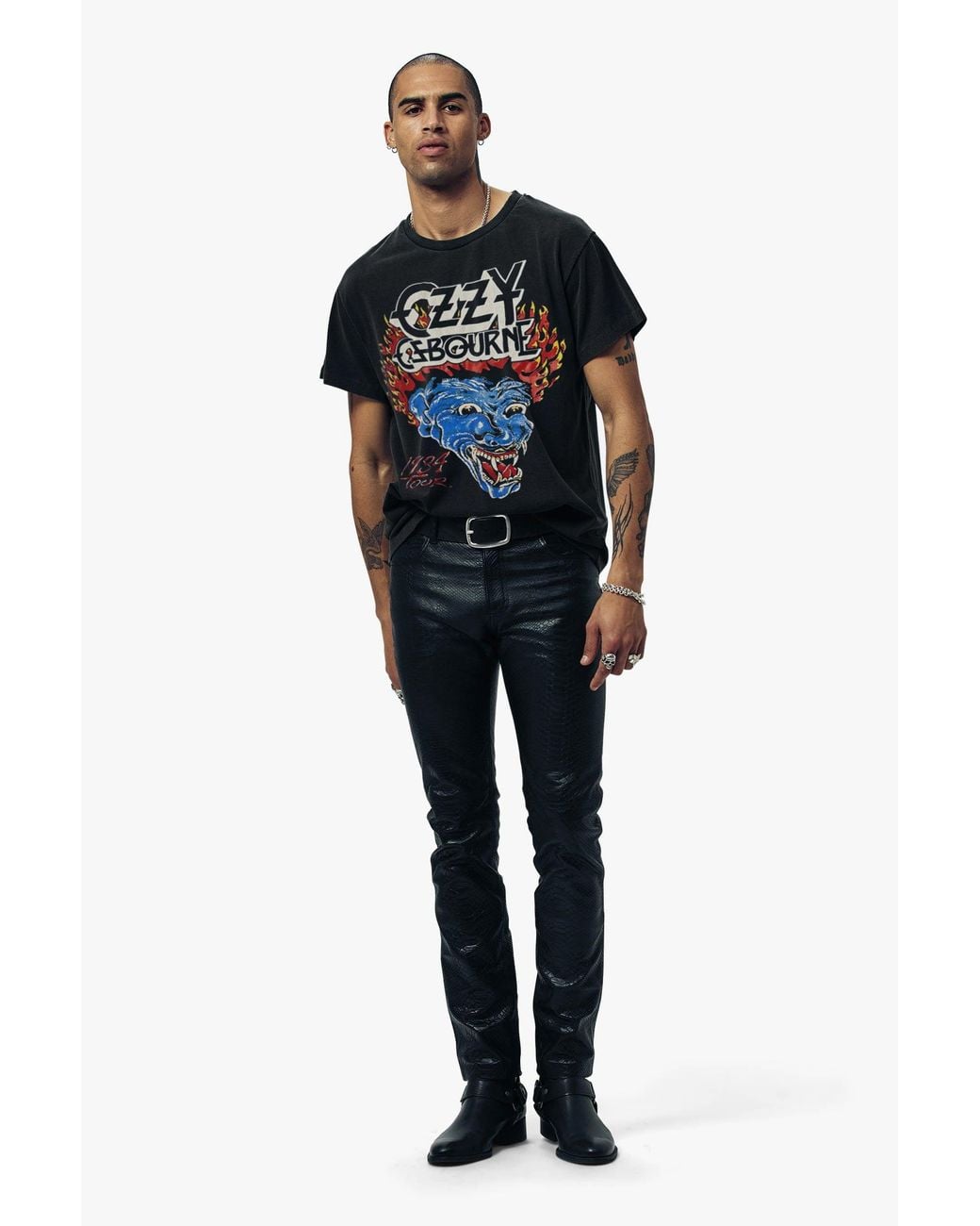 Other Uk Black Ozzy Osbourne Rules Vintage T-Shirt for men