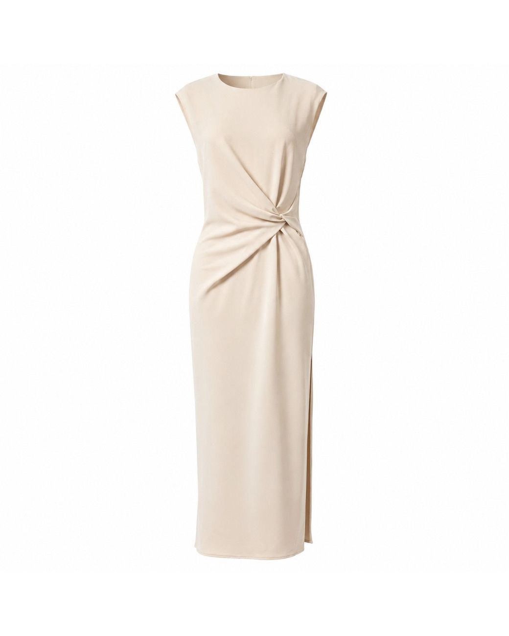 IZABELA MANDOIU Natural Elegant Twist-Detail Maxi Dress