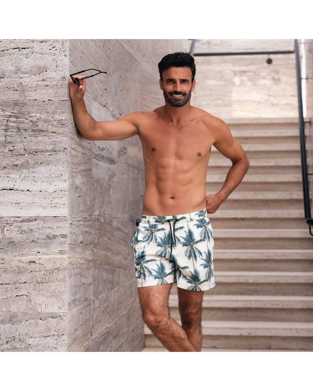Mihara Blue Swim Trunks for men