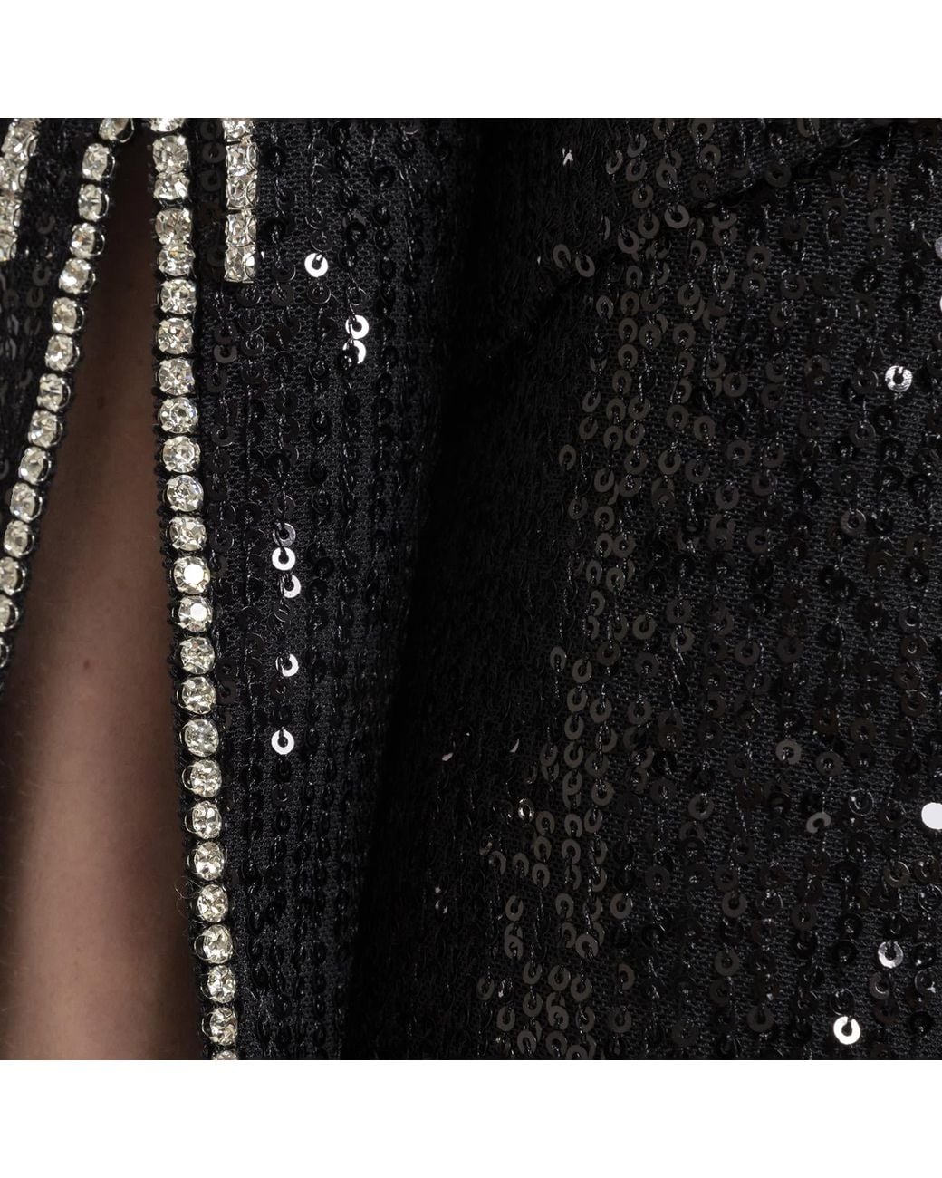 Nissa Black Sequin-Embellished Blazer