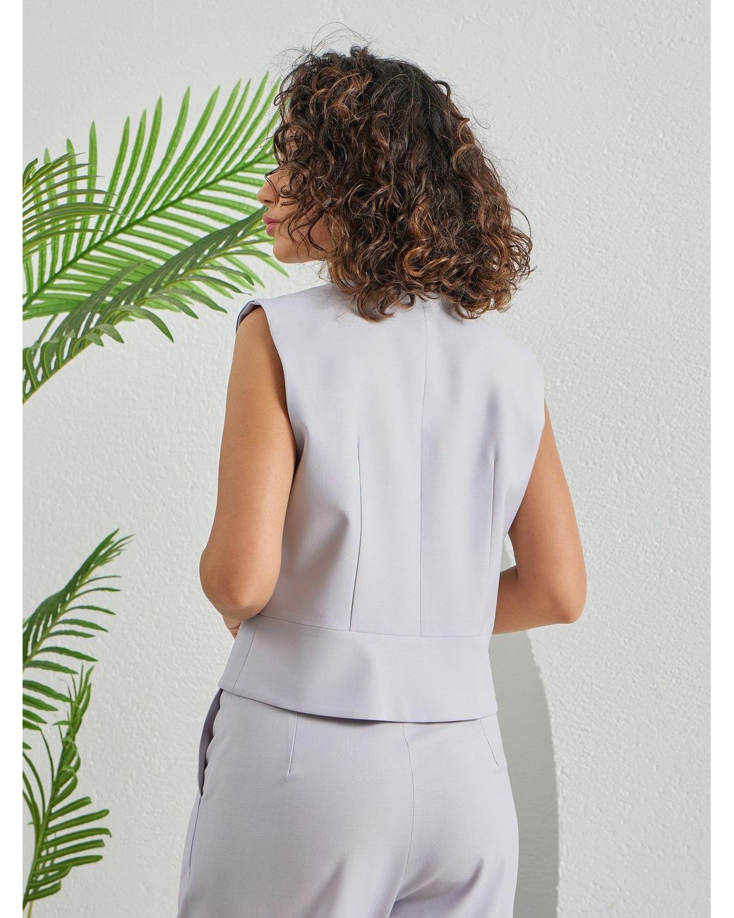 Lumina Eligma Purple V Button Vest