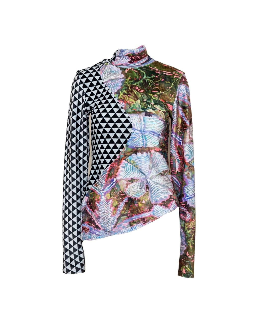ARTISTA Black Spirit Printed Velvet Top