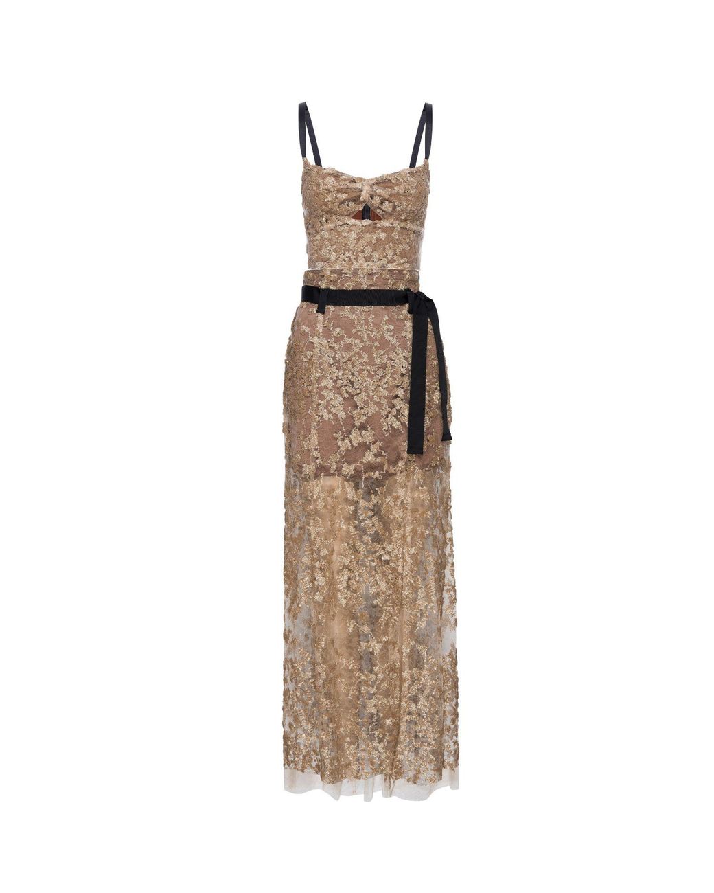 LAHIVE Natural Genevive Sequin Skirt