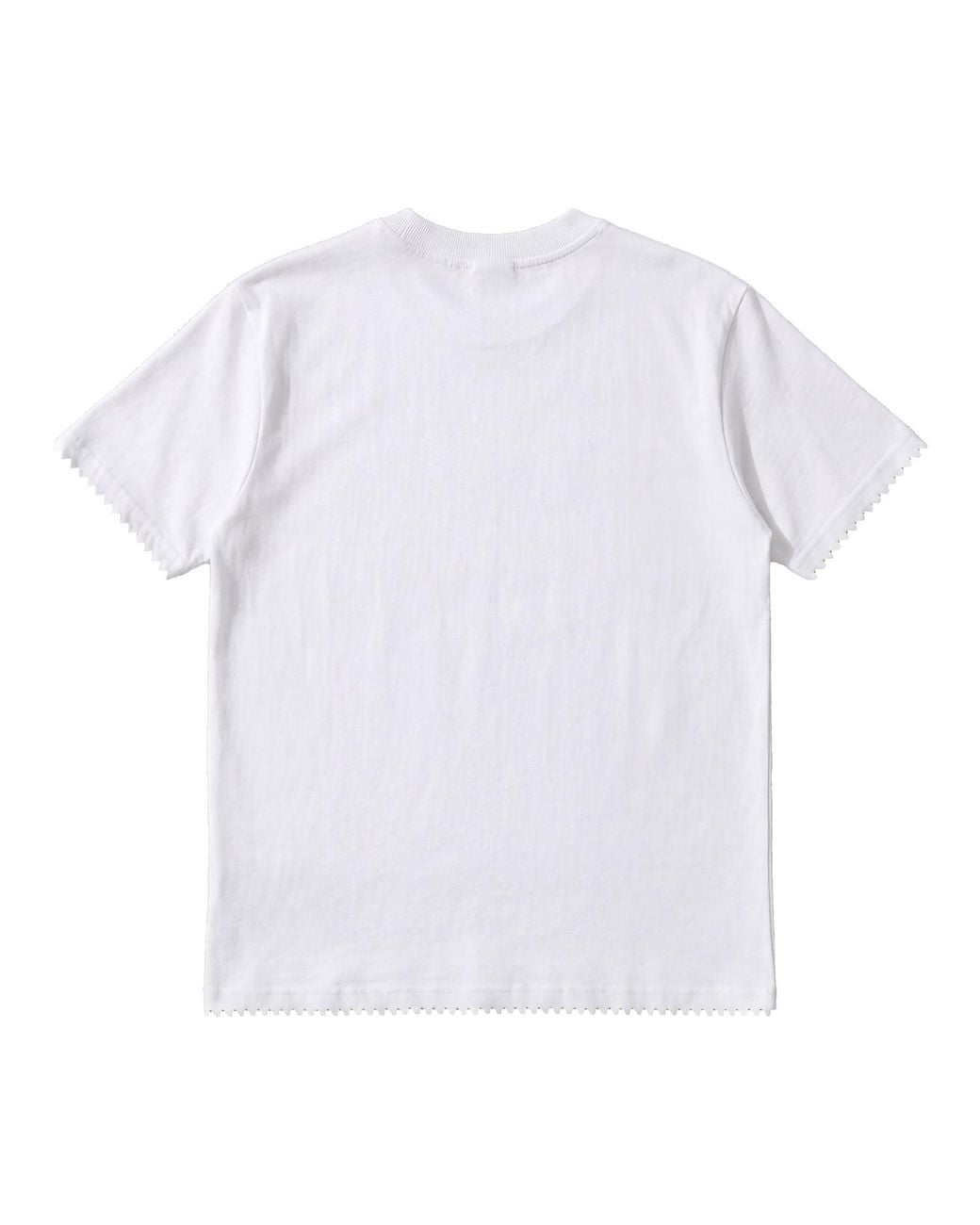 Ana Chic White Frog And Toadstool Handmade Crochet Applique Cotton Tee