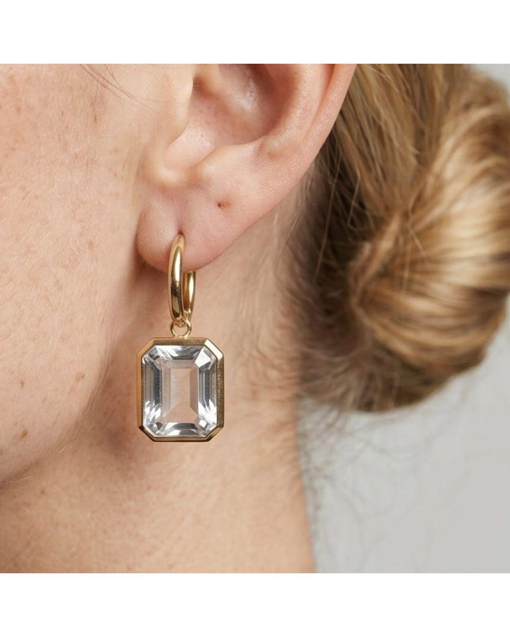 Uchi and Soto Metallic Shikaku Stone Earrings