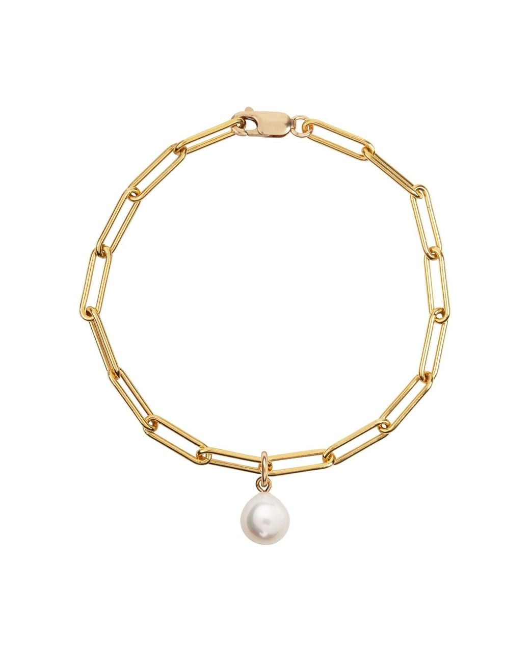 Ora Pearls Metallic Aetia Pearl Chain Bracelet