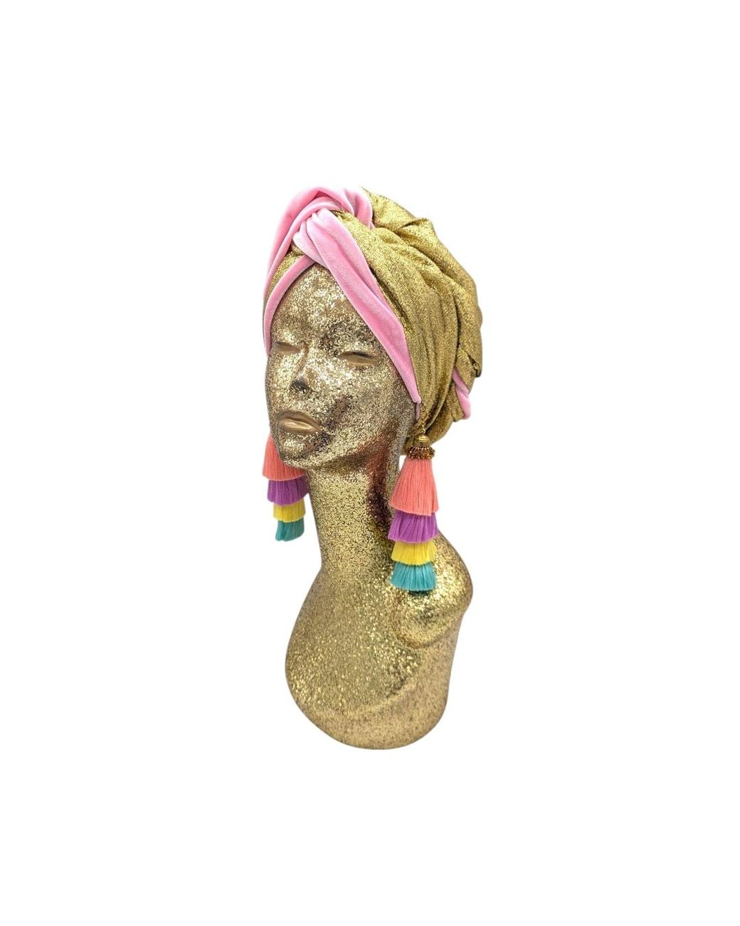 Julia Clancey Metallic Snazzy Fondant Swinglette Velour Turban