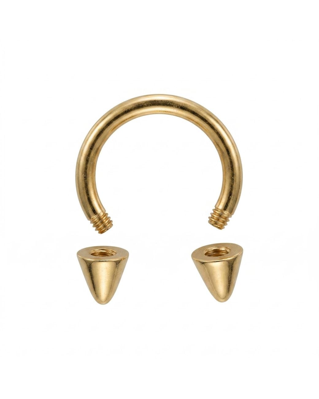 Zahav Jewelry Metallic 14K Solid 16G 8Mm Horseshoe Barbell