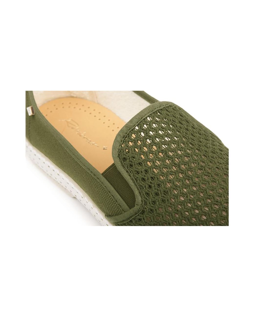 Rivieras Green Classic Canvas & Mesh Slip-On Loafer