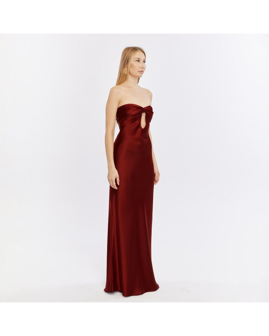 Herfetch Red Neutrals Maxi Bordeux Dress-Bordeux