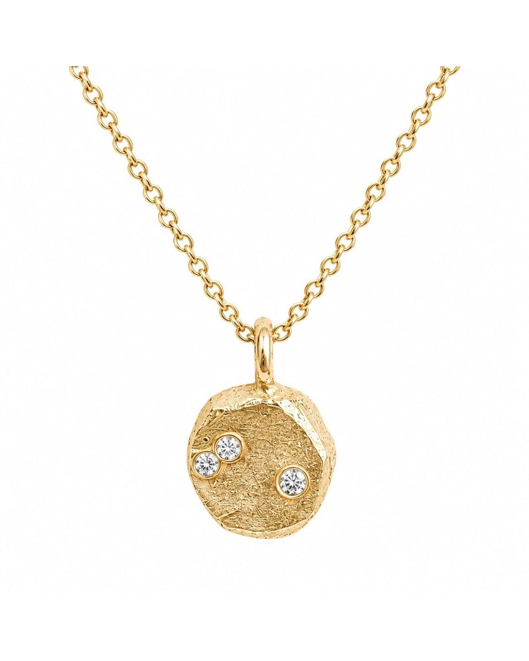 Zoe Alexandria Jewellery Metallic Three Stone Bubble Necklace