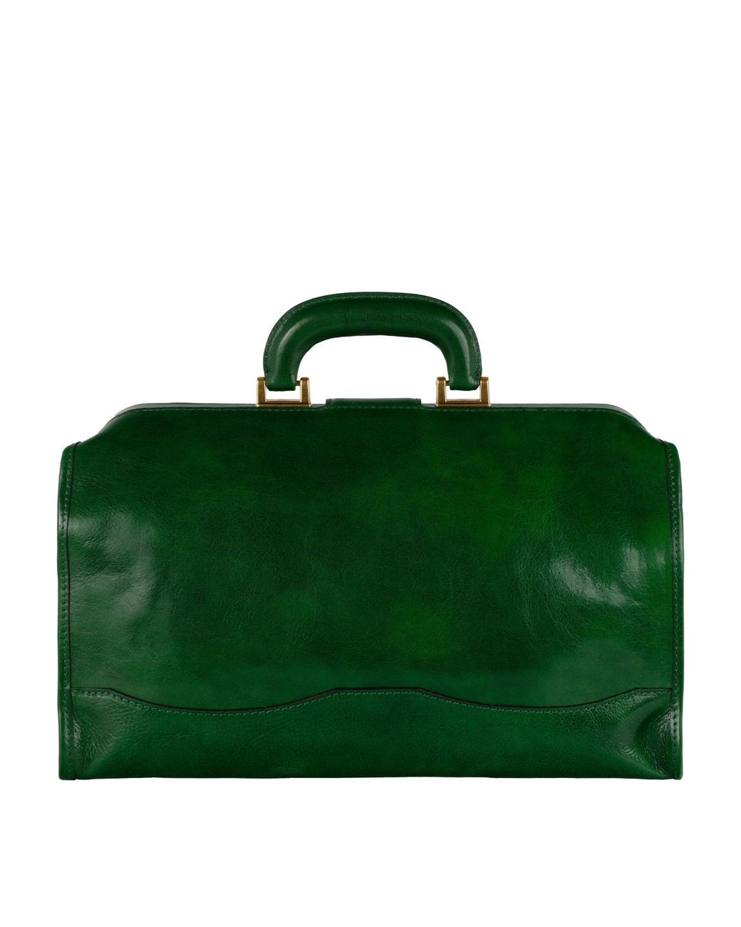 Time Resistance Green Small Leather Doctor Bag For