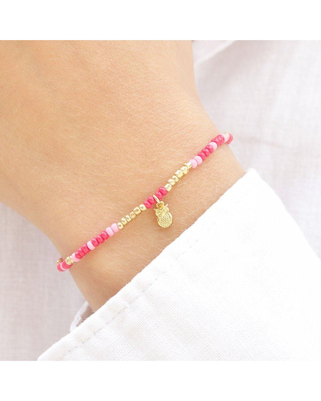 With Love Darling Metallic Wisdom Beaded Bracelet