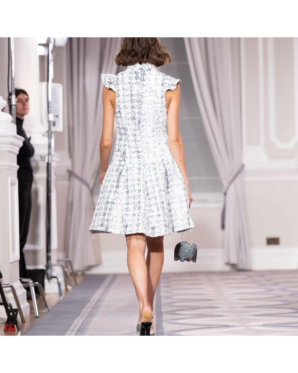RUE AGTHONIS Blue Lueur Dress