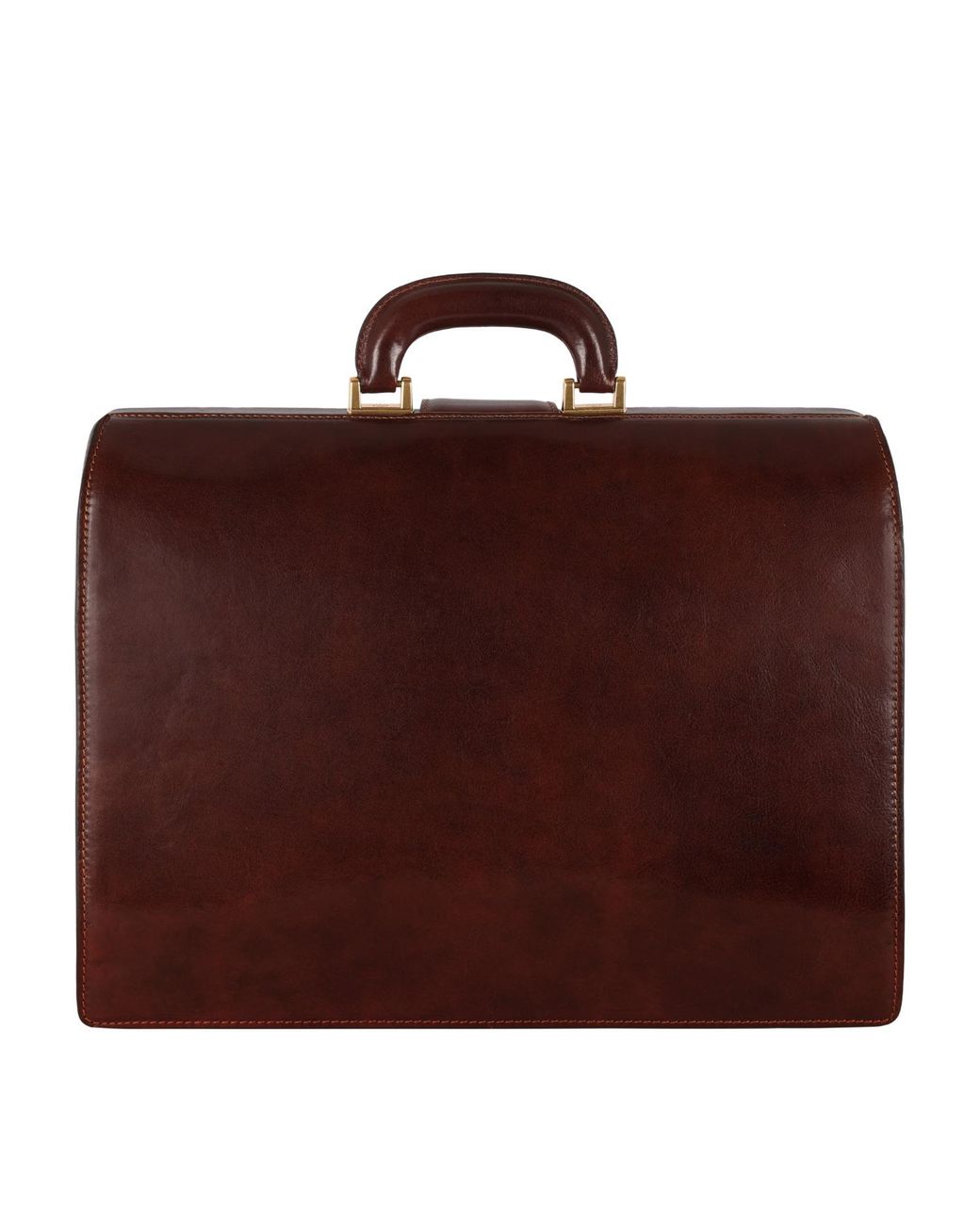 Time Resistance Brown Large Leather Briefcase for men
