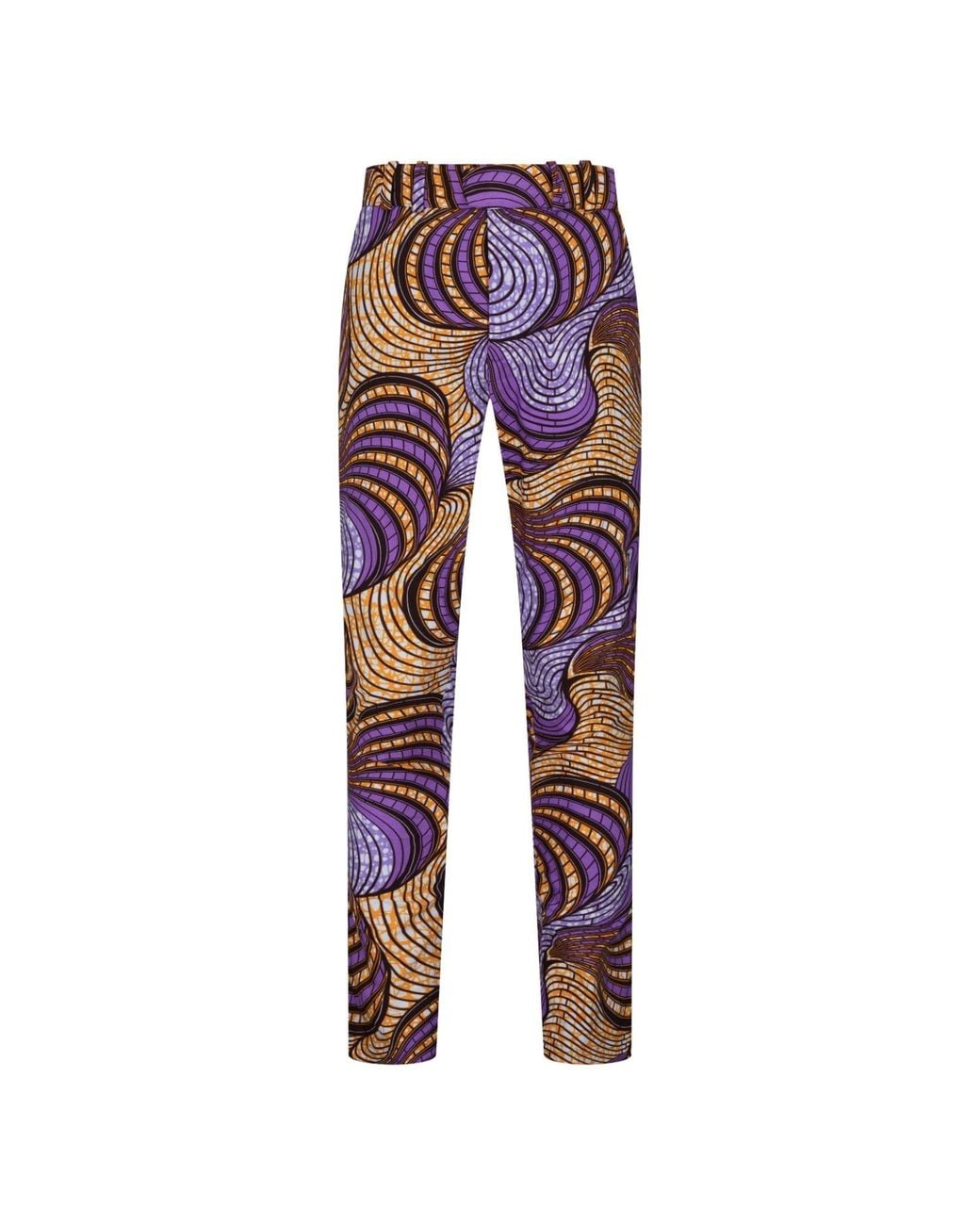 Ohema Ohene Red Cotton African Print Straight Leg Trousers – Fairground for men