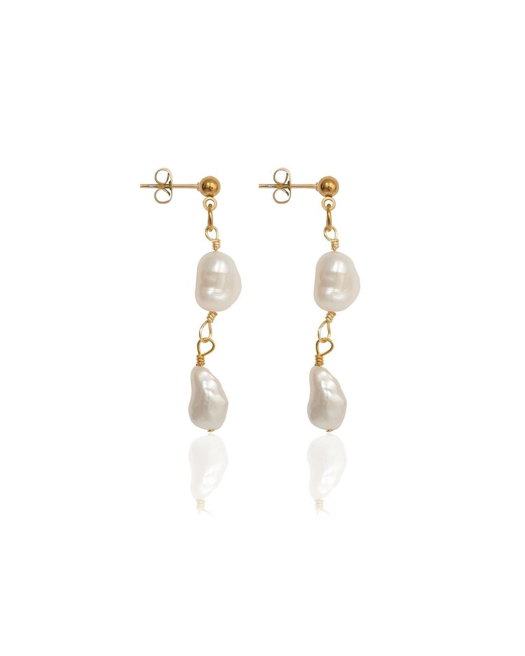 A Weathered Penny Metallic Blair Pearl Studs