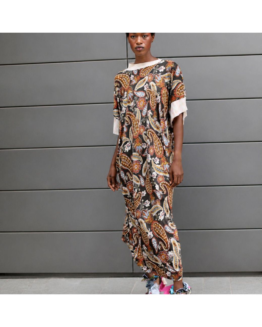 Miro Misljen Natural Nomad Paisley Maxi Dress