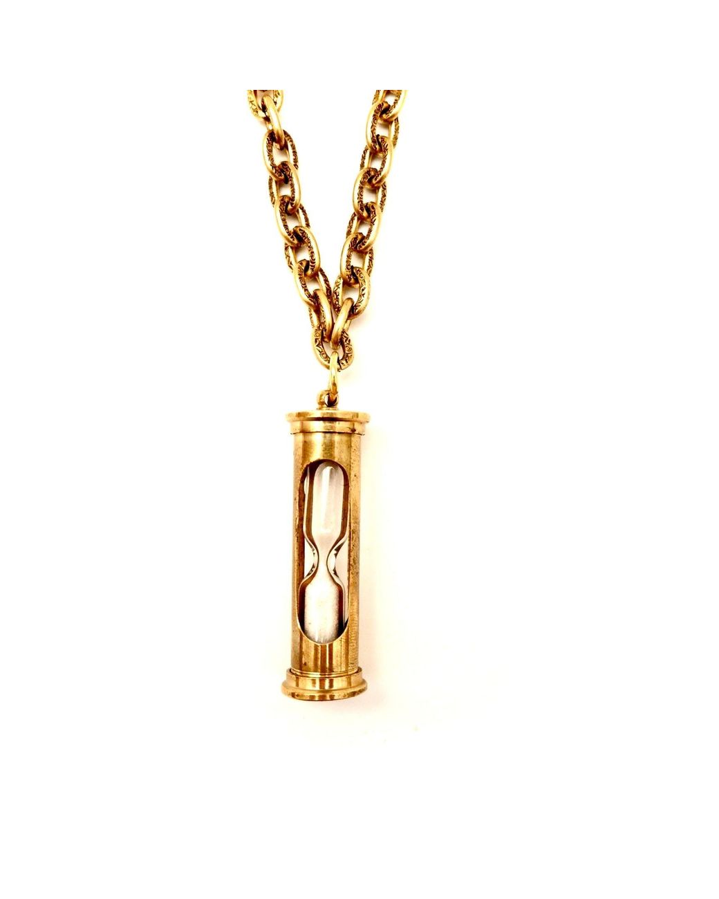 Persia Dona Jewelry Orange Vintage Hourglass Pendant Necklace
