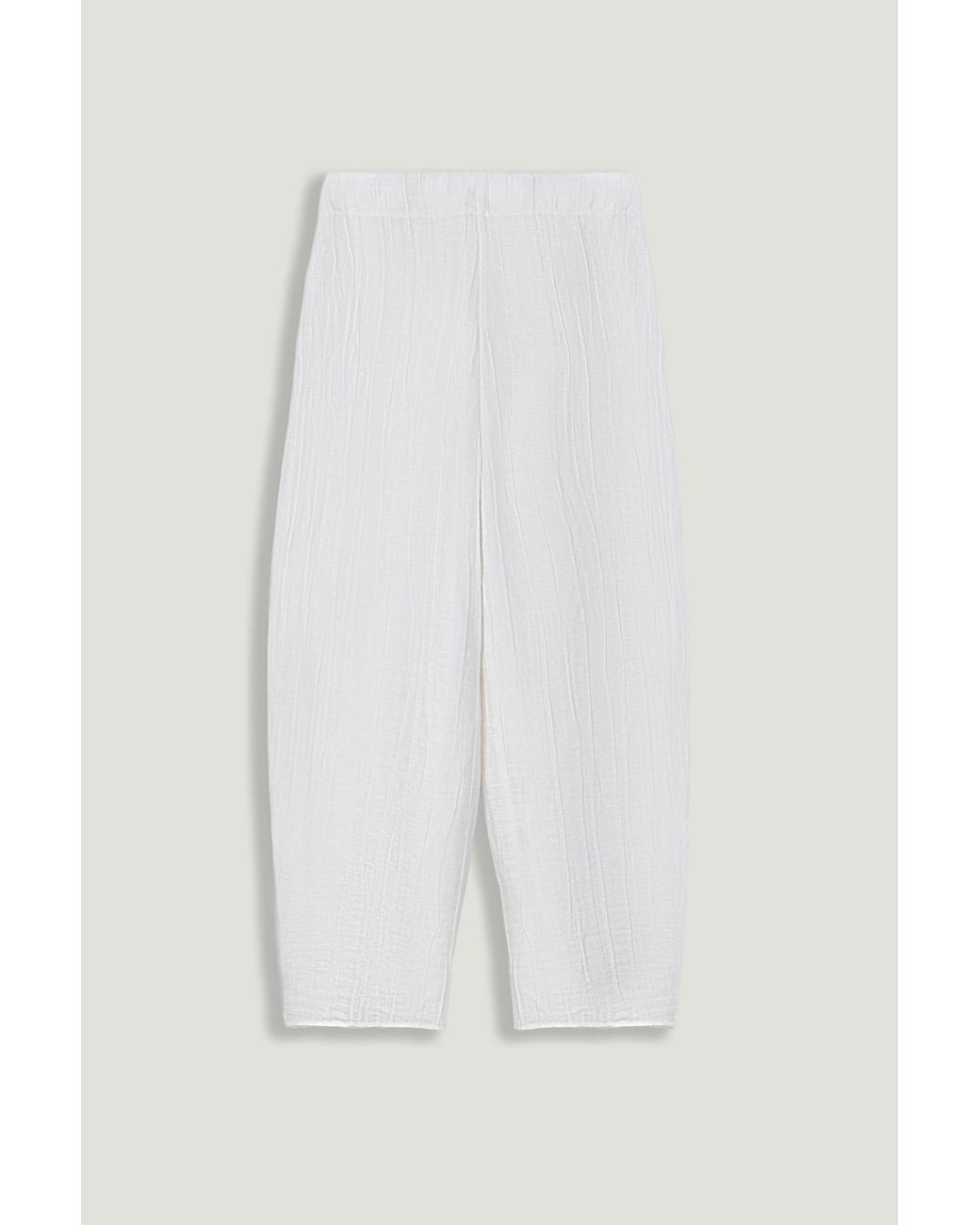 Nocturne White Relaxed Linen Pants