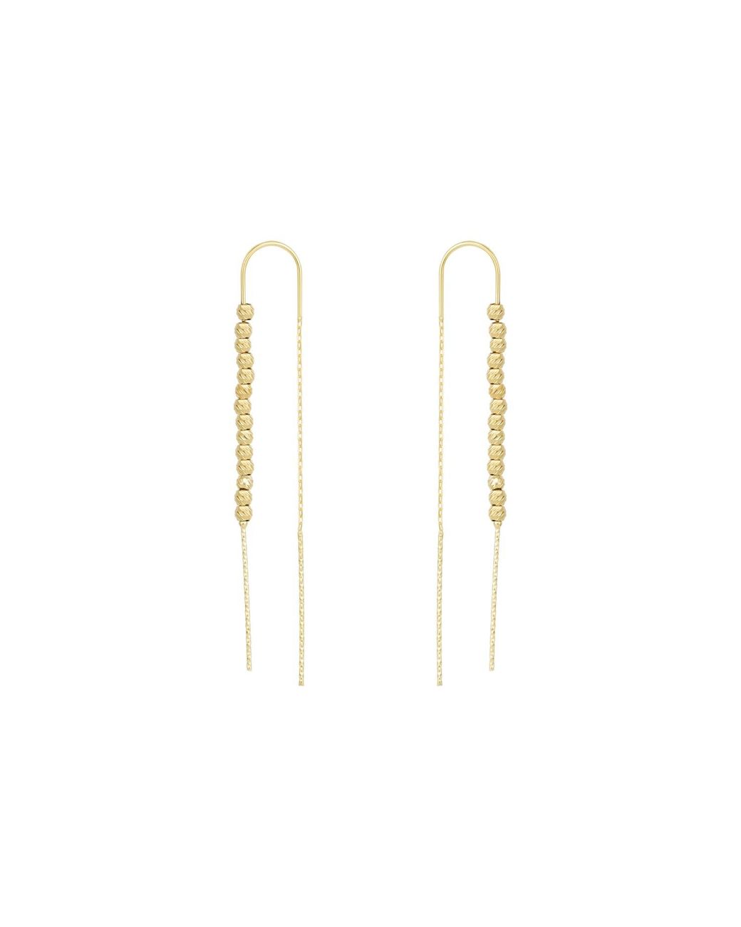 Spero London Metallic Sterling Dorissa Chain Bead Drop Earring