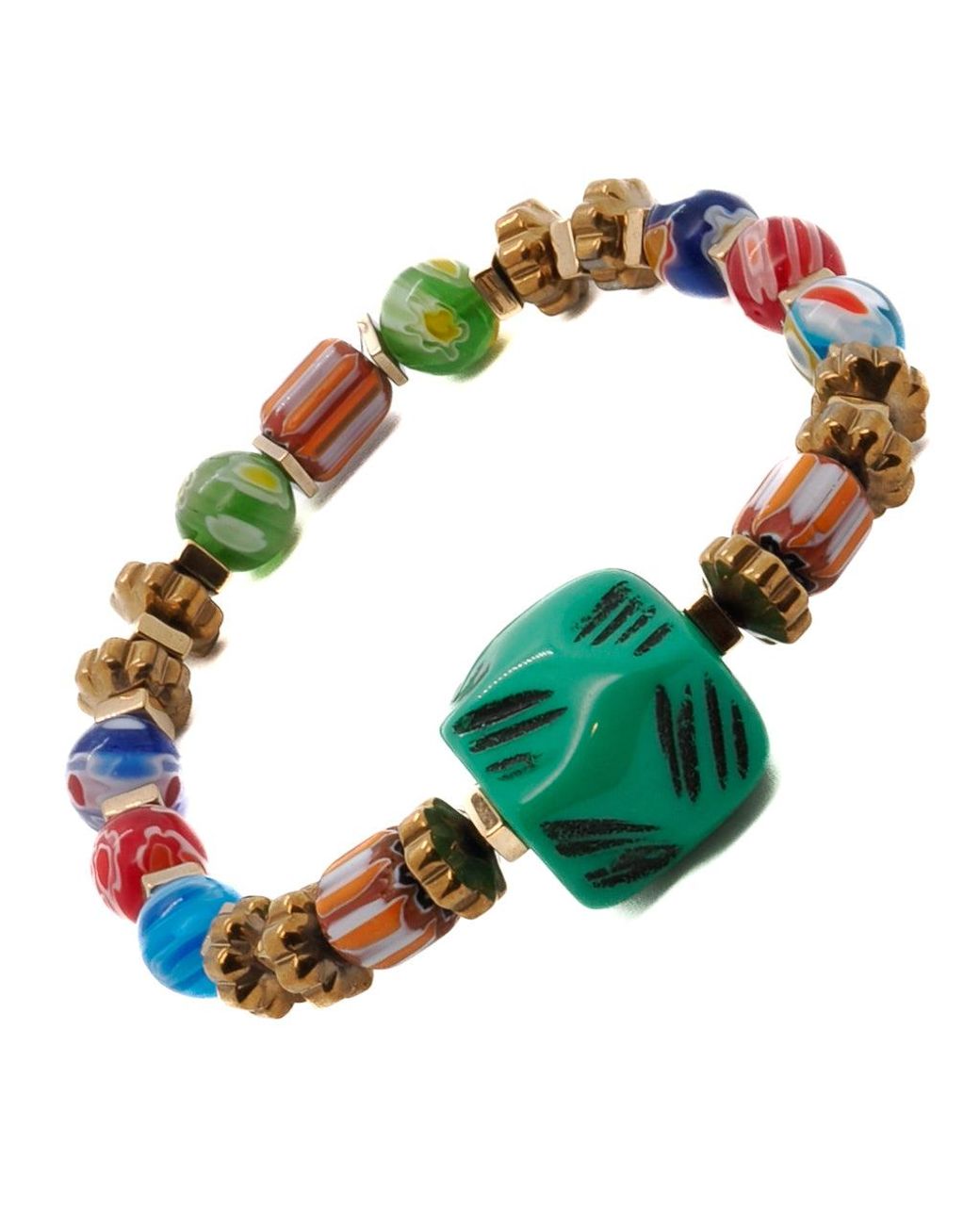 Ebru Jewelry Green African Colors Bracelet