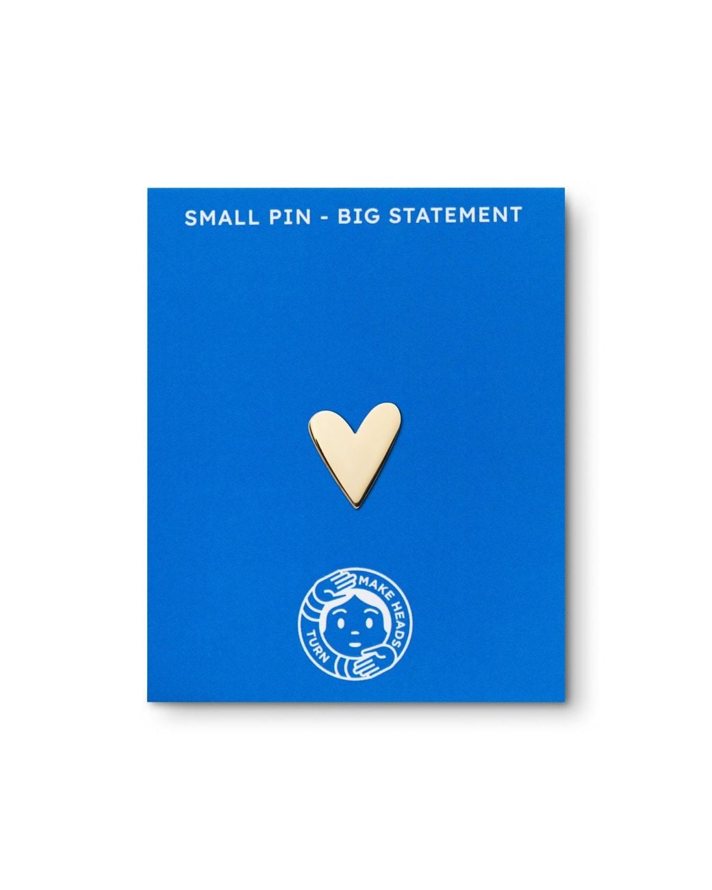 Make Heads Turn Metallic Golden Metal Pin Little Golden Heart