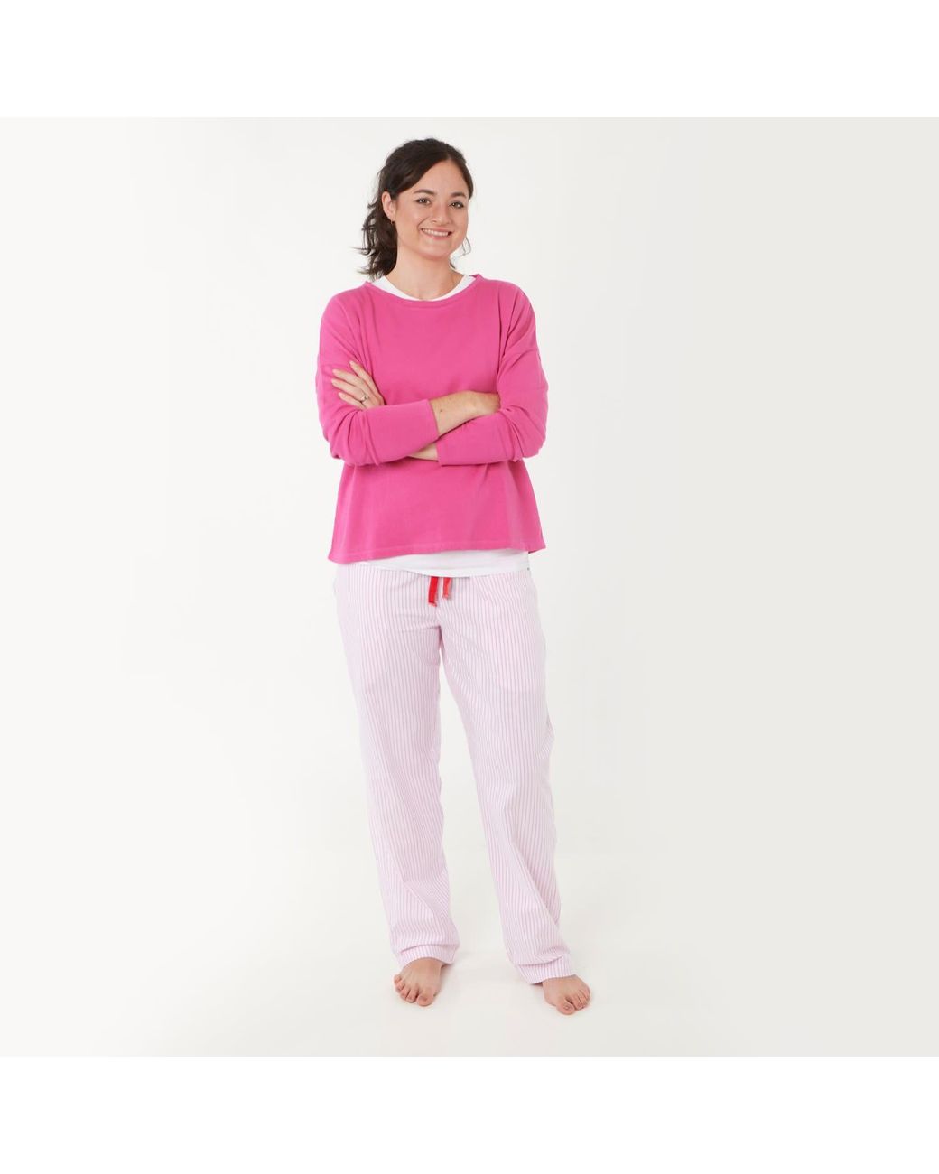 Lounge Pink Longline Sweatshirt Hot