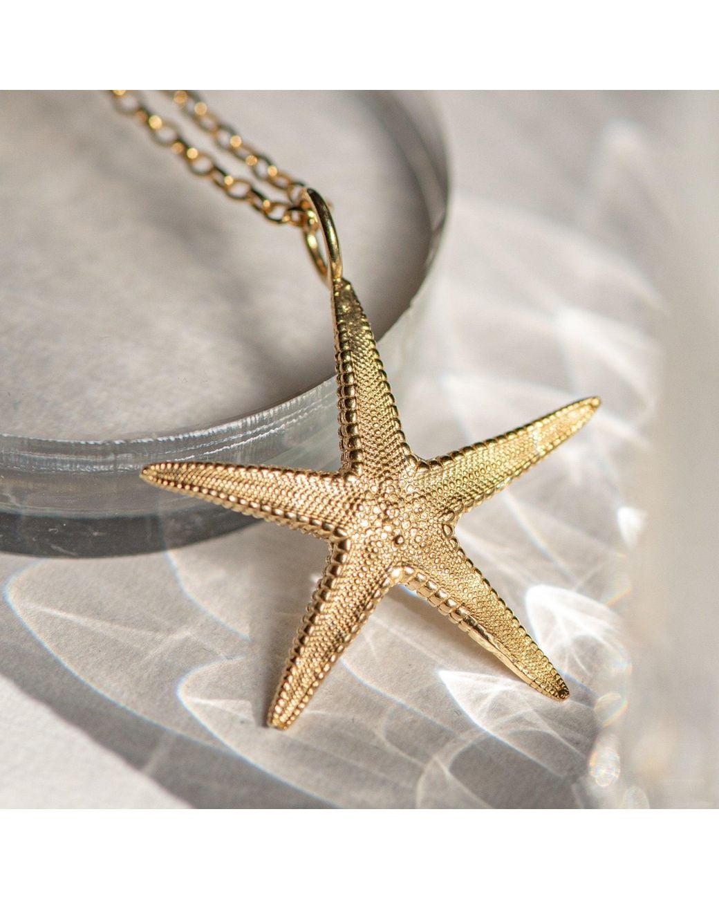 Dainty London Metallic Maxi Starfish Necklace