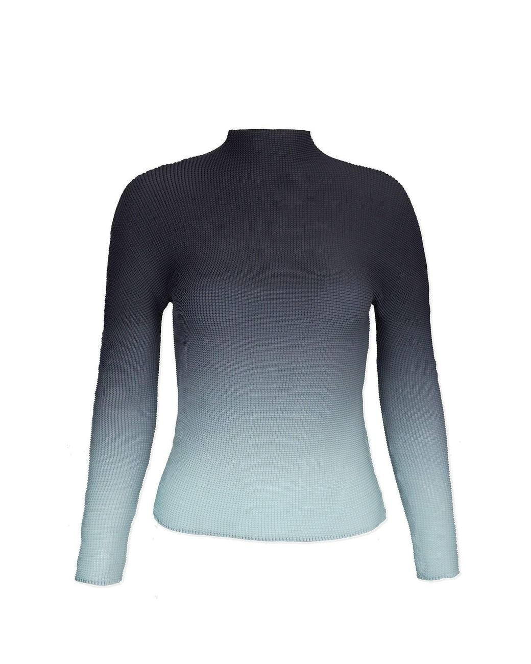 Wild Cosmos Blue Kate Ombre Honeycomb Top