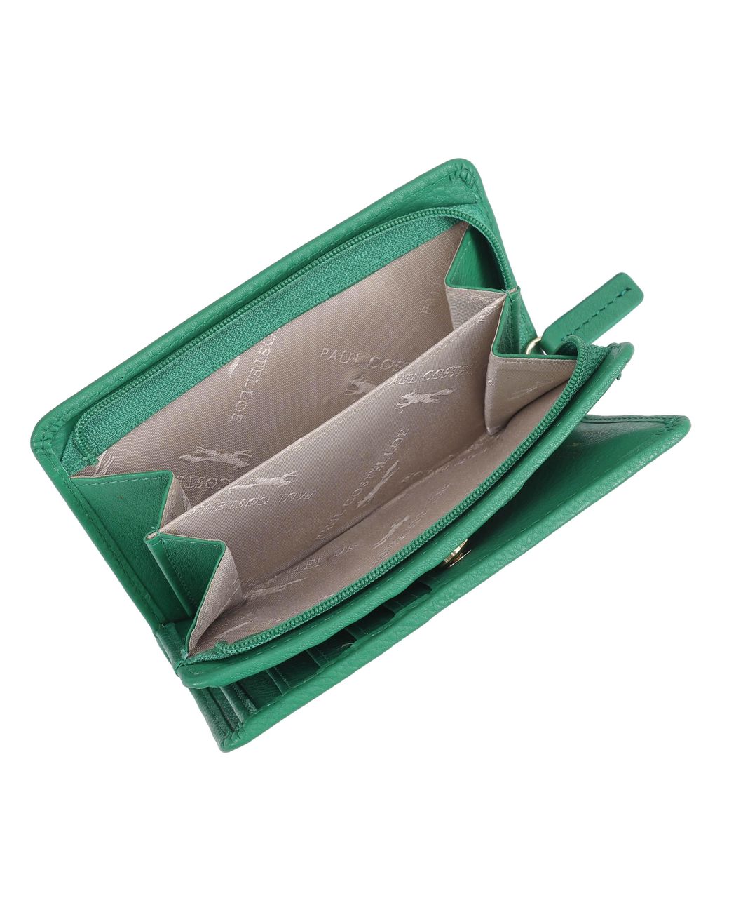 Paul Costelloe Green Solidago Leather Purse