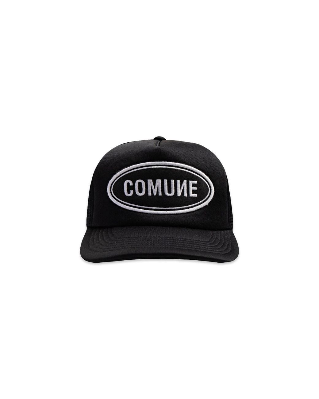 Comune Black Patch Active Trucker Hat for men
