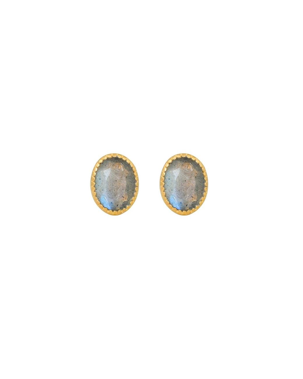Opium Jewels Multicolor Faceted Oval Studs