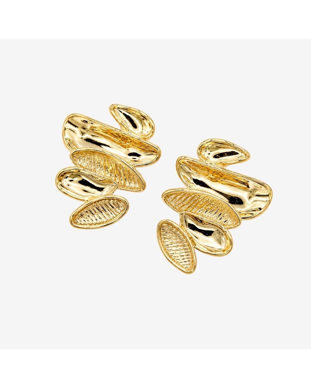 Uchi and Soto Metallic Kin Sculptural Earrings
