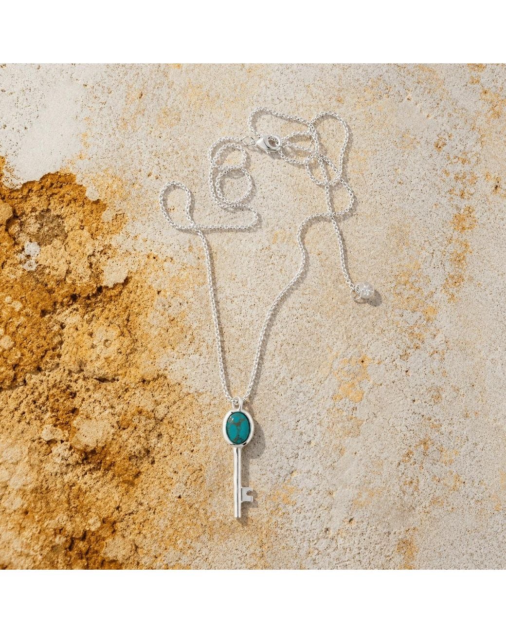 Ormiro White Shambhala Key Necklace