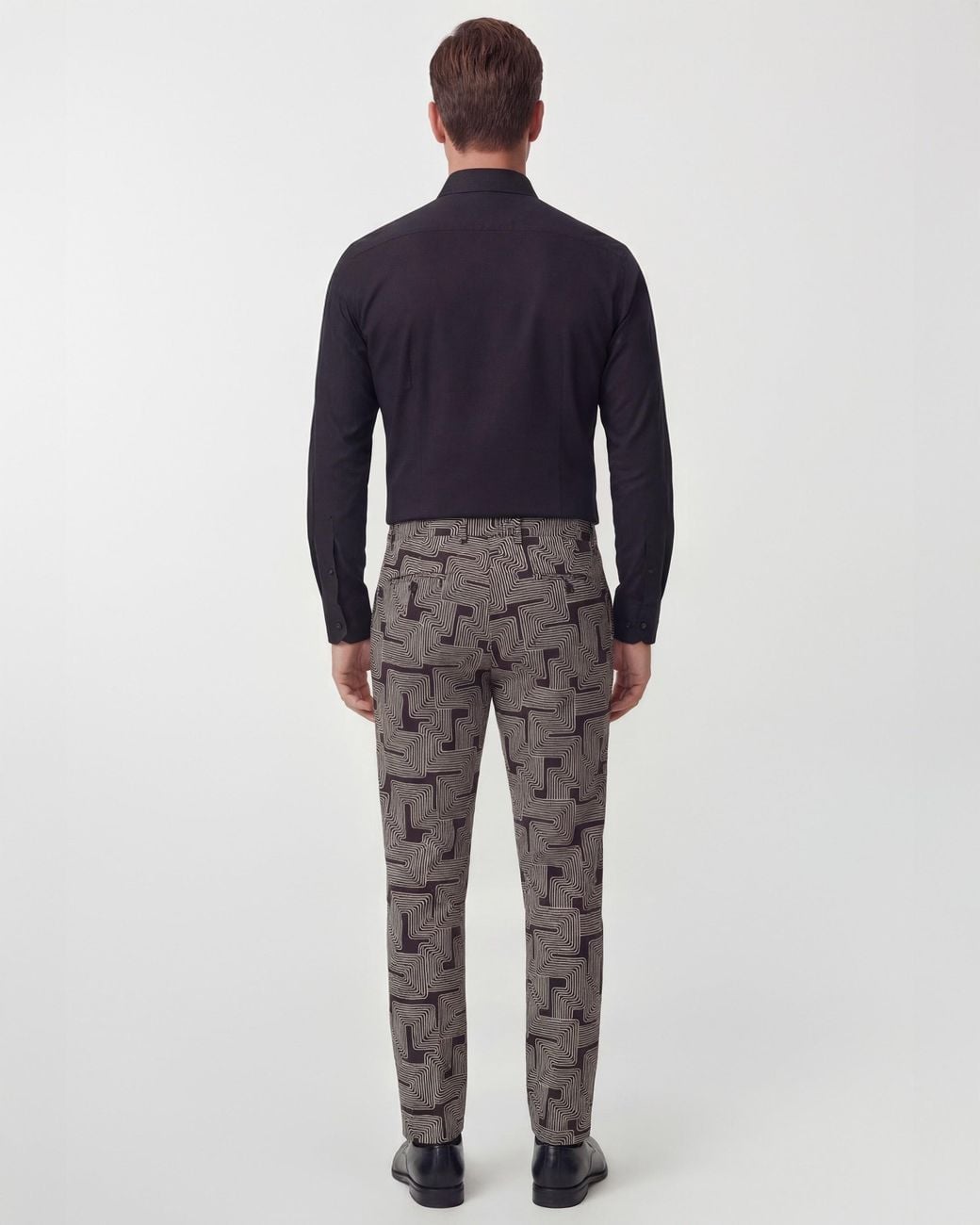 Lords of Harlech Gray Charles Inter Twine Tailored Pant for men
