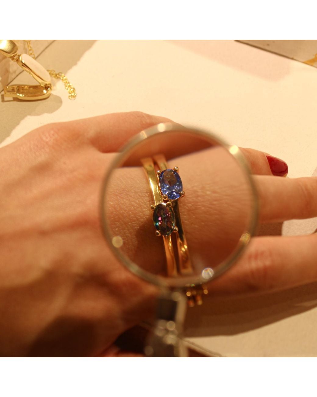 1610Istanbul Metallic Bosphorus Tanzanite Ring