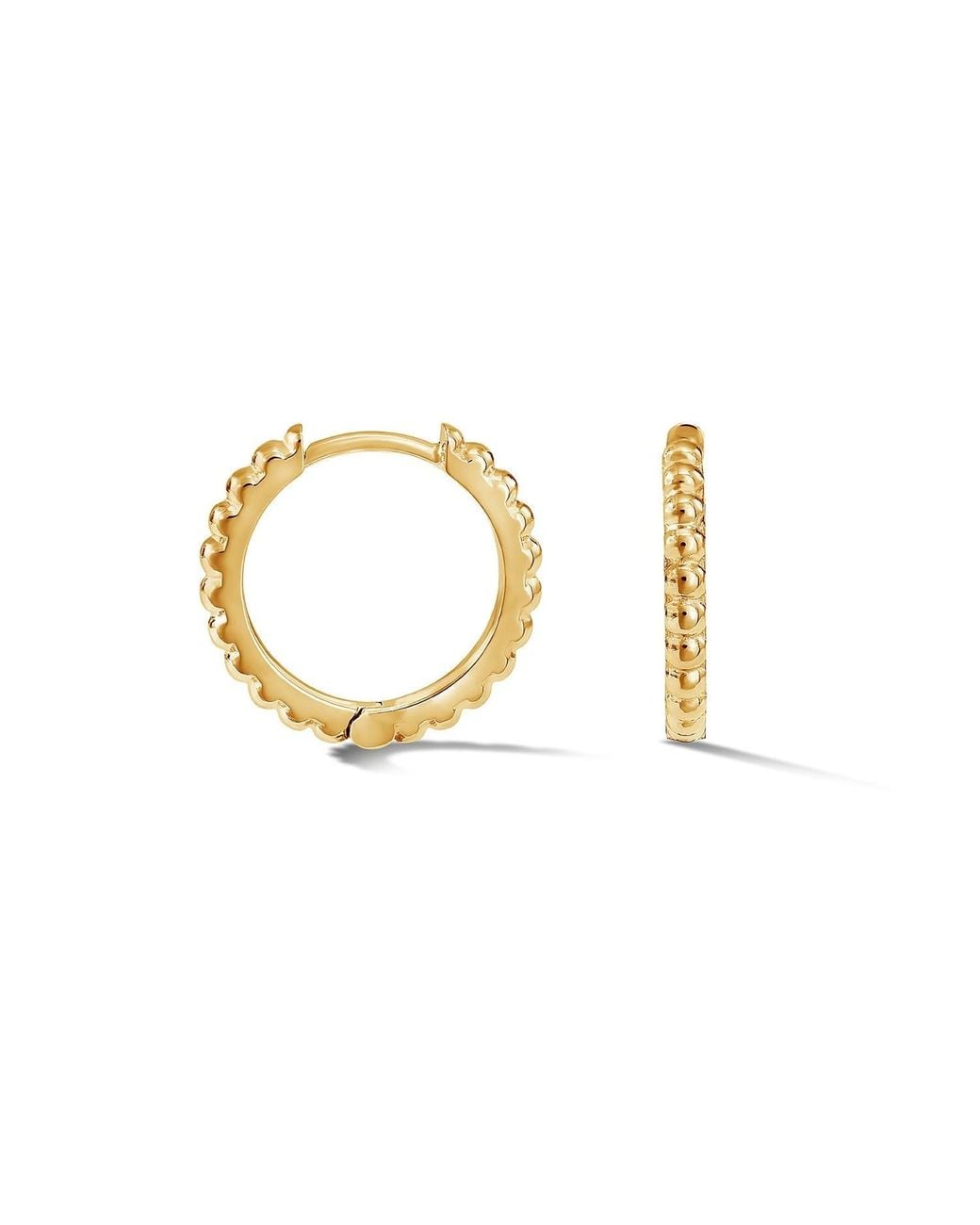 Dower & Hall Metallic Medium Dotty Huggie Hoops