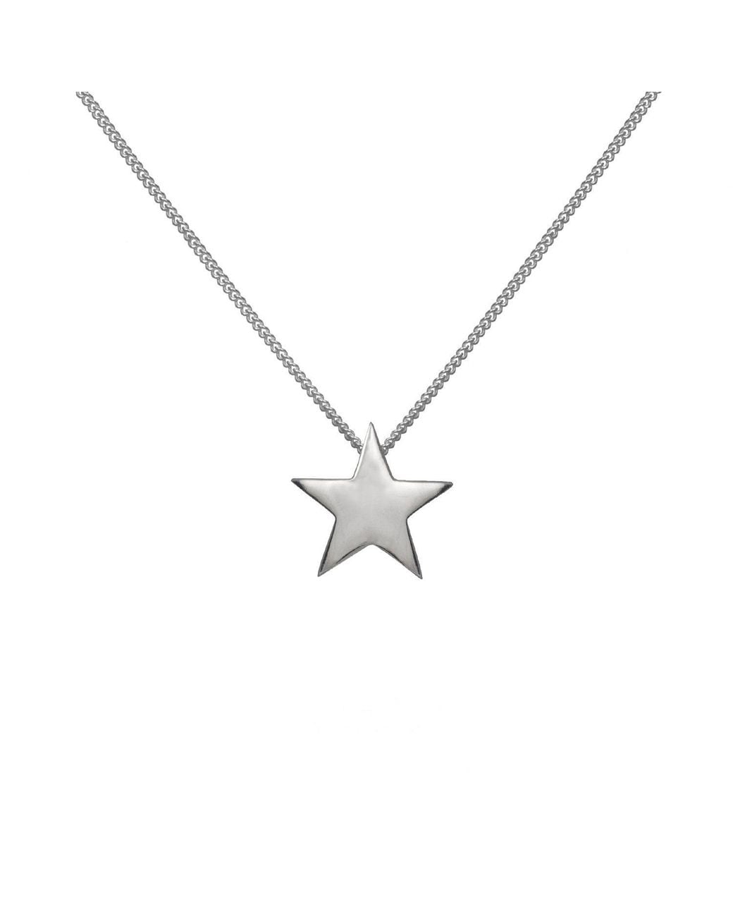 Edge Only Metallic Star Pendant Sterling