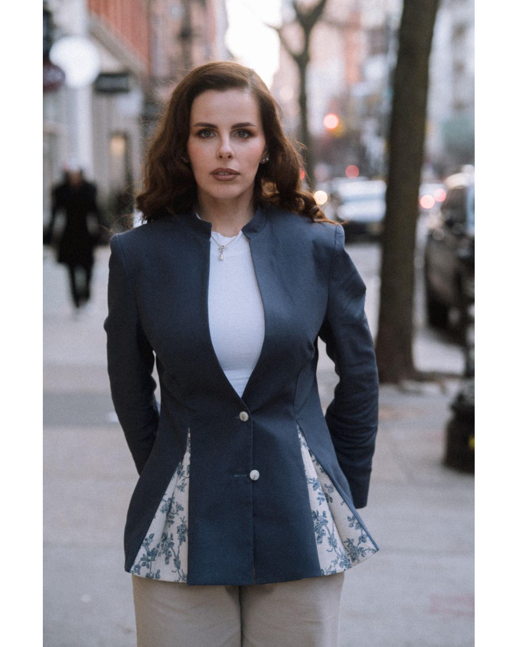 Baltér Blue Floraison Nocturne Blazer