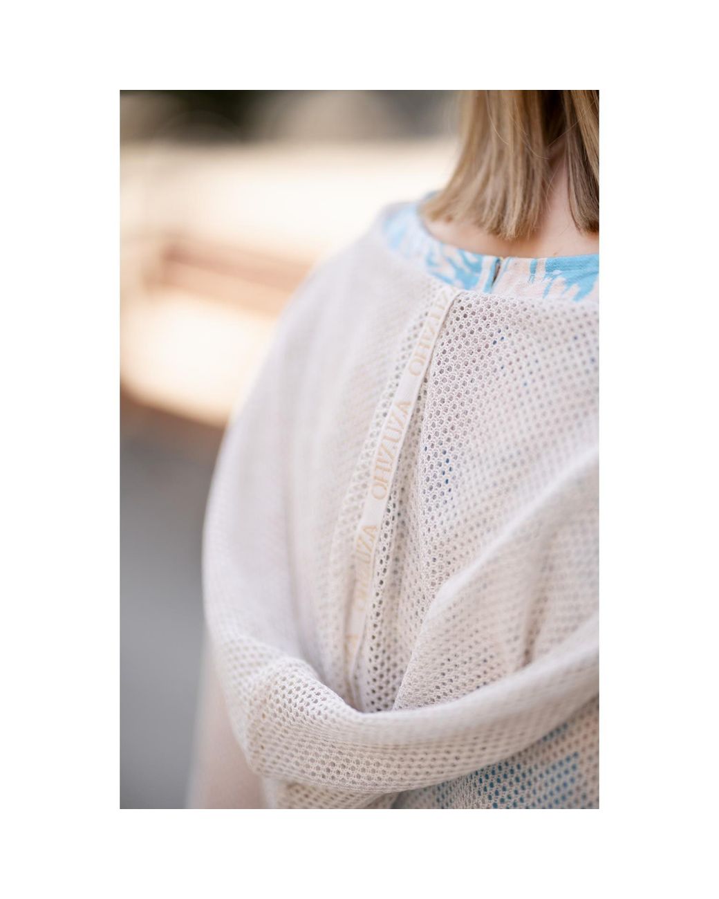 Oh!Zuza Natural Neutrals Echo Mesh Zip Hoodie
