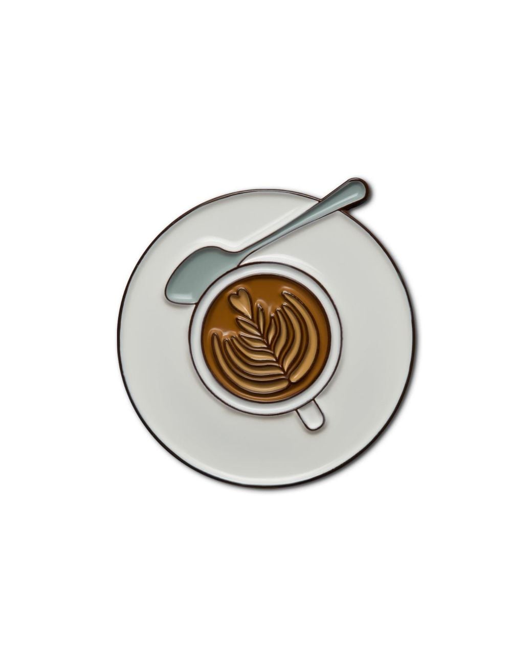 Make Heads Turn Metallic Enamel Pin Cup Of Coffee