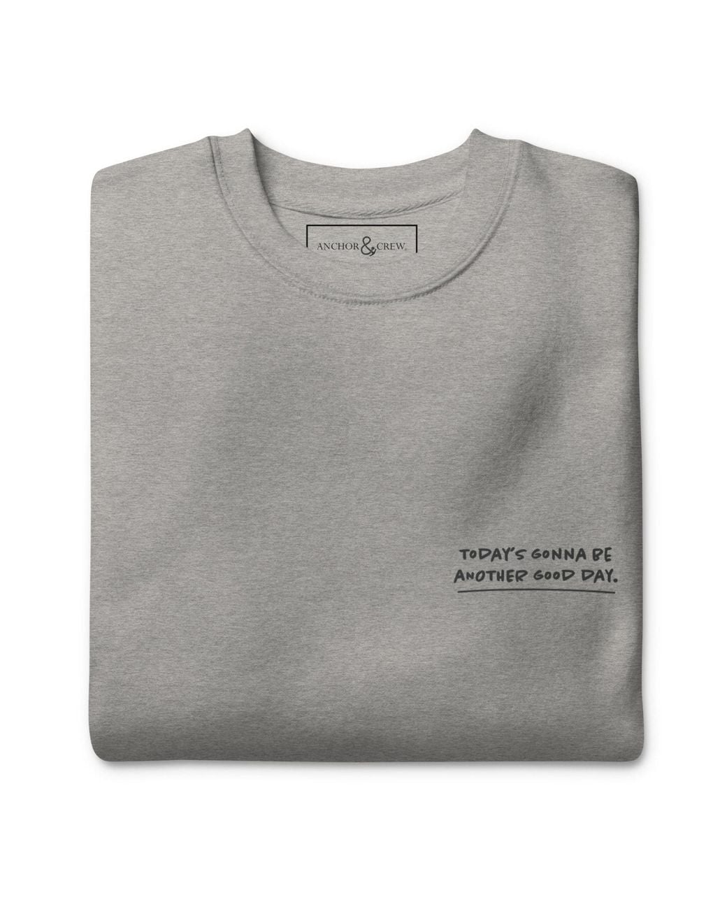 Anchor and Crew Gray Heather Snake Another Good Day Cotton Blend Sweatshirt