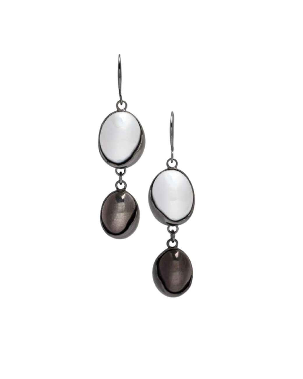 Saachi Multicolor Colored Glass Orbs Duo Dangle Earrings